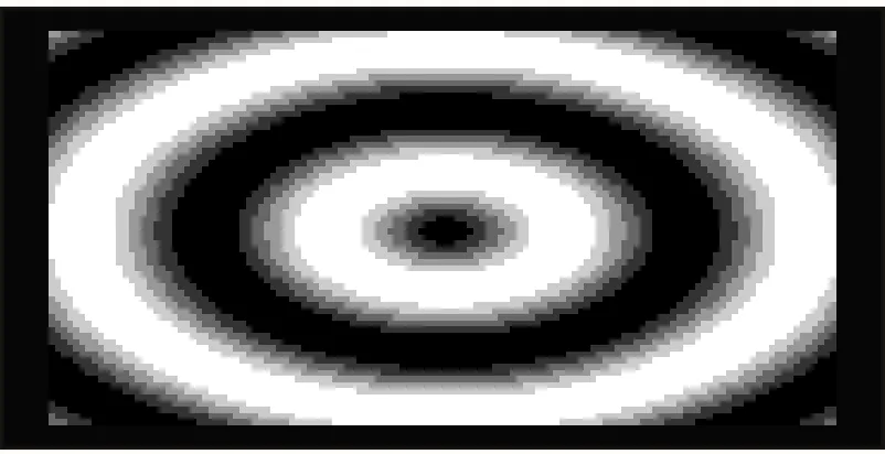 The preview: concentric rings shading from black to white.